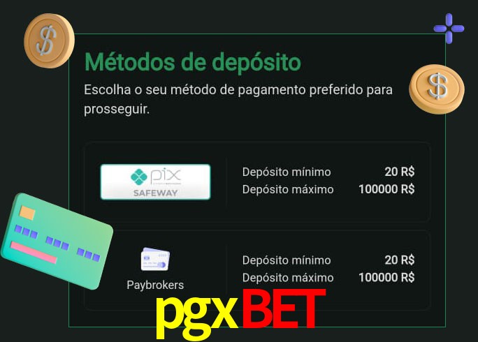 O cassino pgxbet oferece uma grande variedade de métodos de pagamento